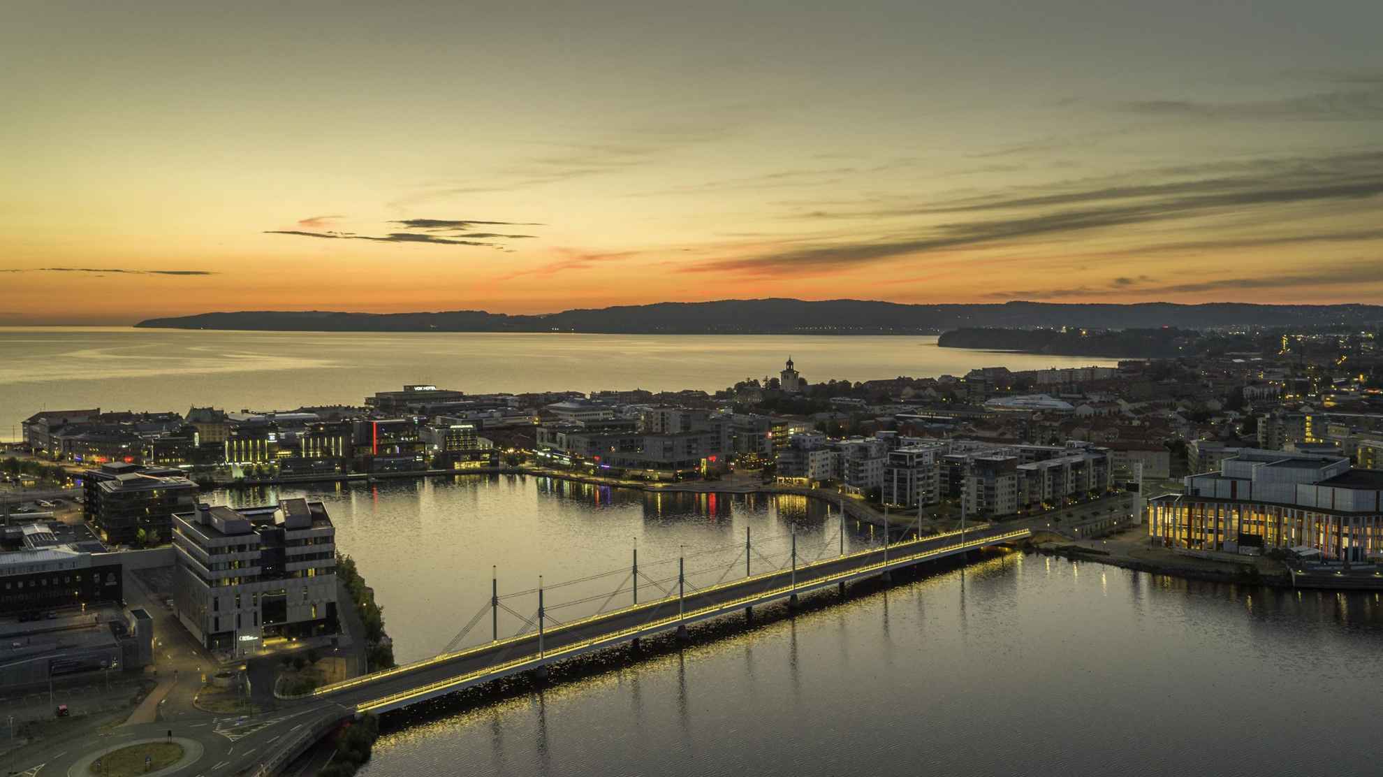 Luftbild von Jönköping in Småland.