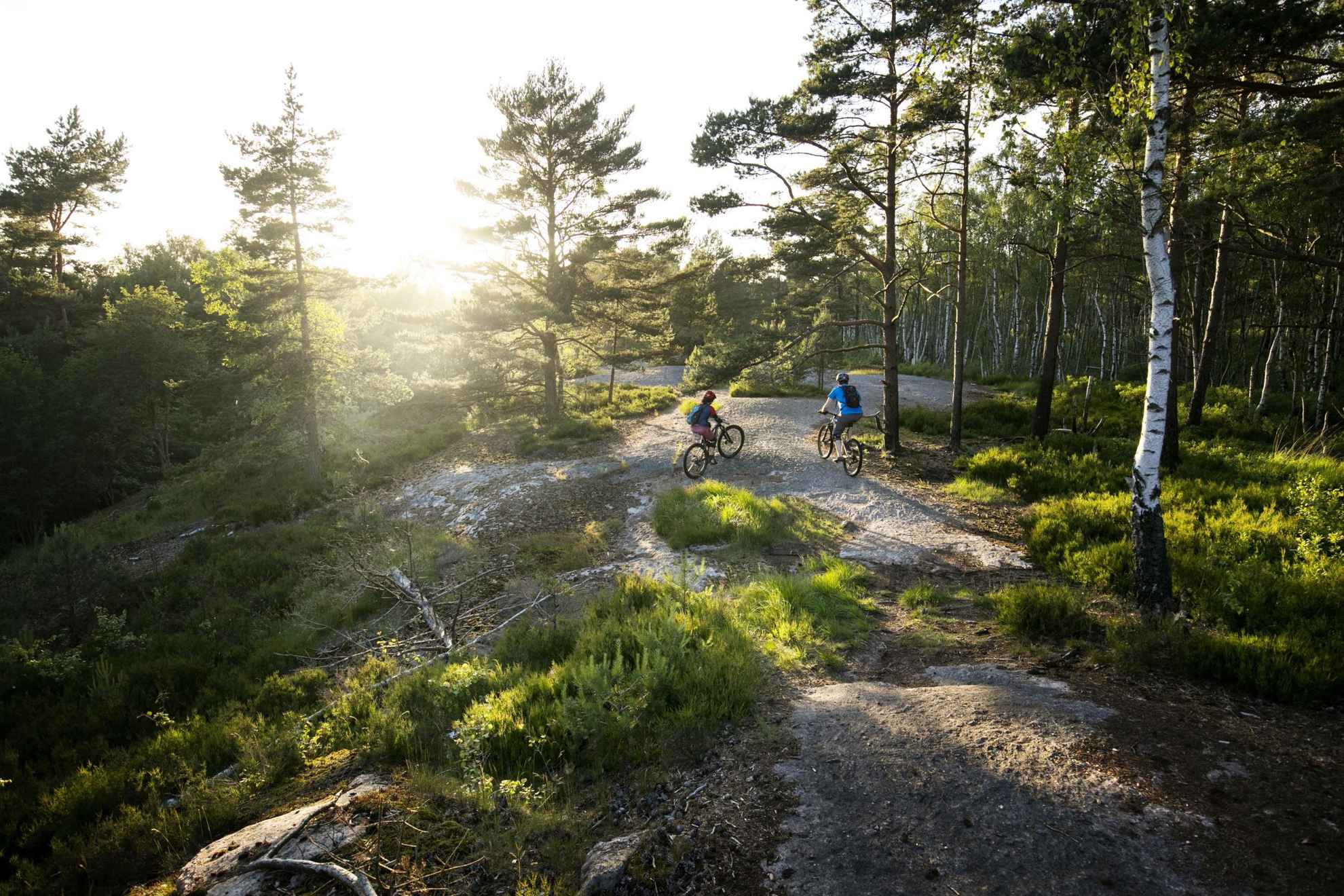 Mountainbiken in Delsjön, Göteborg