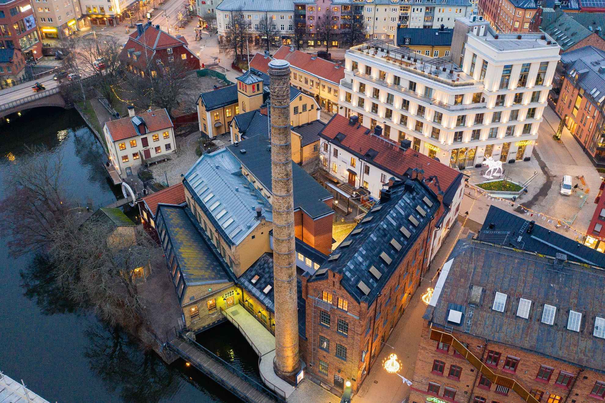 Luftaufnahme des Stadtmuseums Norrköping