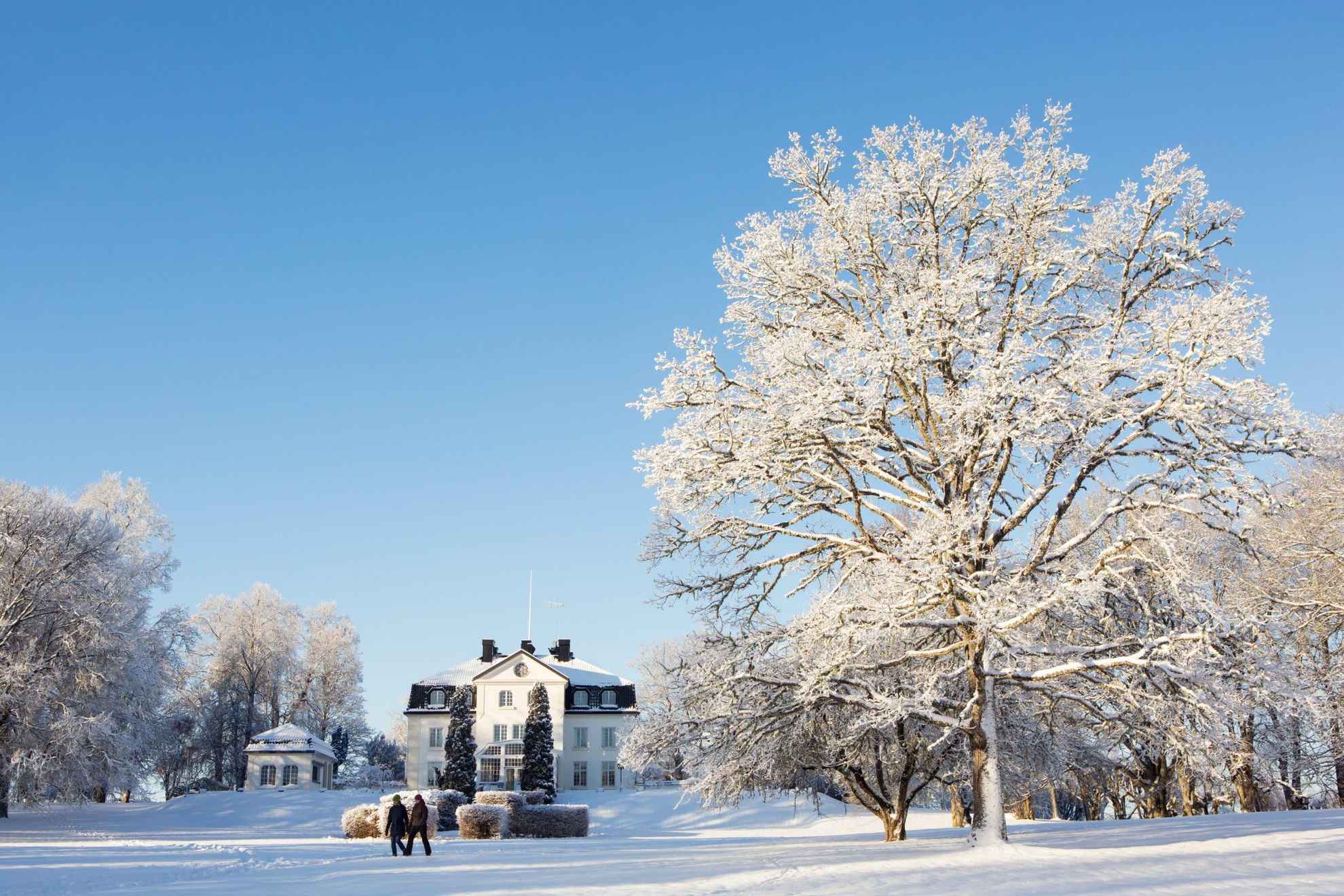 Winter auf dem Schloss Baldersnäs in Dalsland