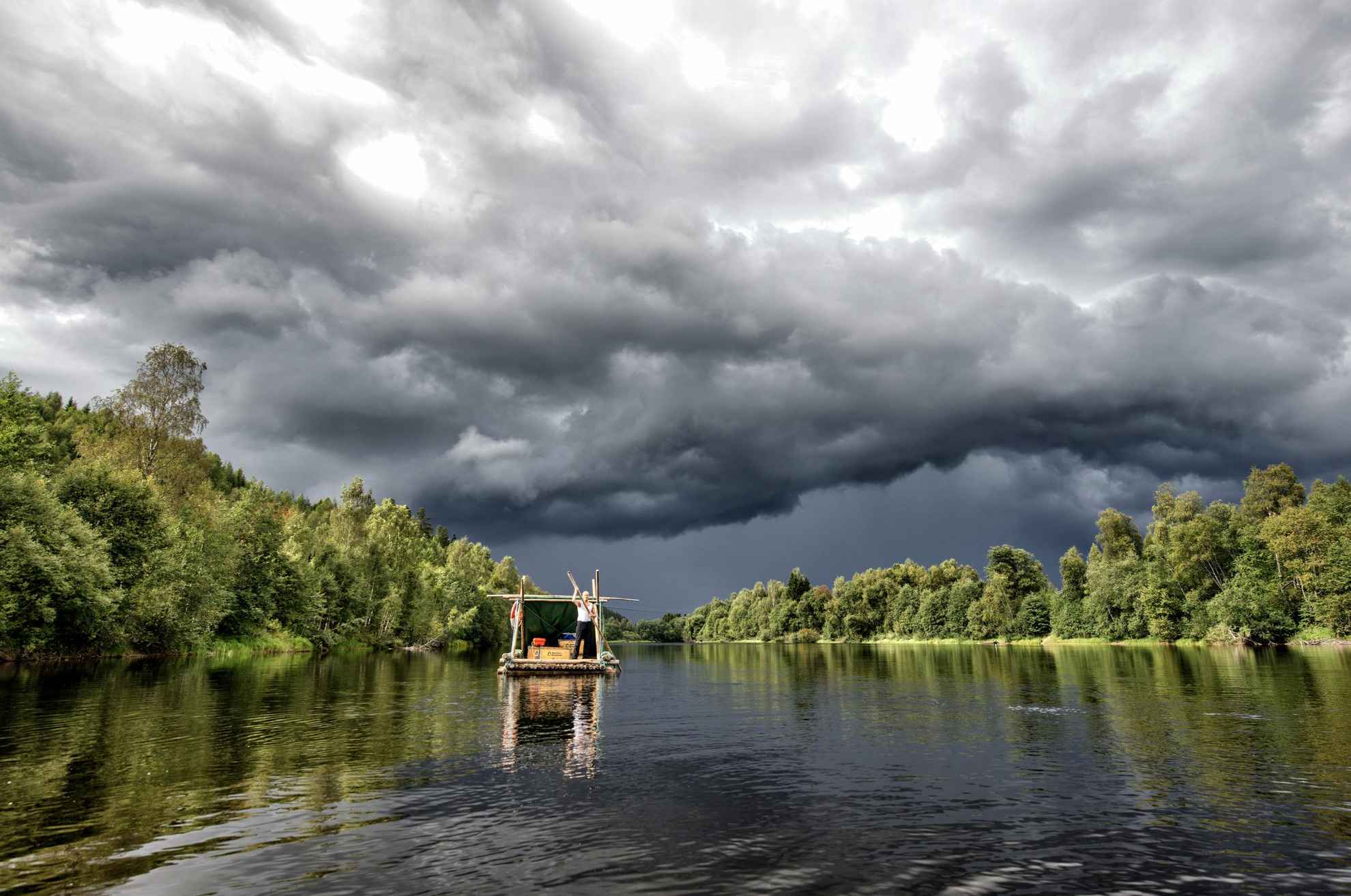 Floßabenteuer auf dem Fluss Klarälven, Värmland