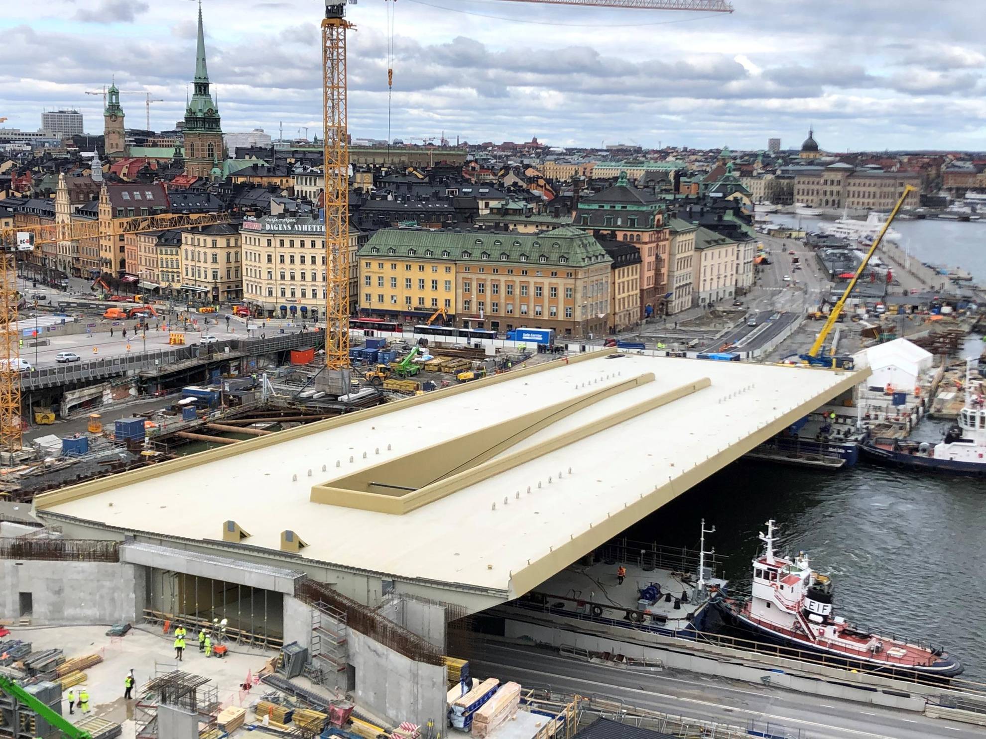 Die Brücke bei Slussen in Stockholm